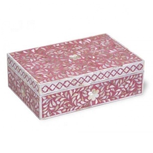 Indian Mother of Pearl Wooden Boxes <b>Ramadan</b> Special <b>Box</b> Hot Selling in Trending Pink Mother Of Pearl <b>Box</b> and Bone Inlay Boxes - Product Image 5