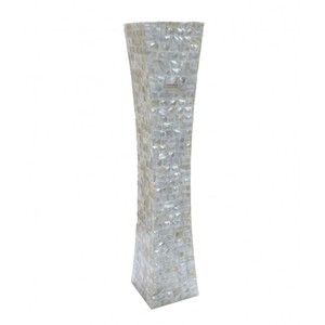 Jarrón de flores de nácar blanco con diseño de mosaico, bandeja para servir flores secas para comedor, sala de estar, hogar, Hotel, restaurante - Product Image 3