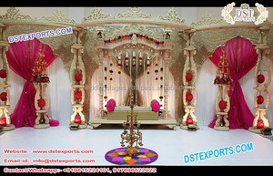 Mandap de Madera para Bodas en Interiores de Última Tendencia, Mandap de Madera de Diseño Especial para Bodas en Interiores, Mandap de Madera Artesanal para Bodas, Malasia, Reino Unido - Product Image 6
