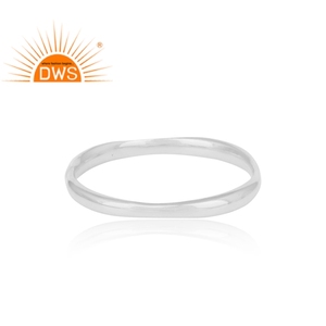 Anillo de Plata de Ley 925 con diseño de banda, joyería fina hecha a mano - Product Image 2