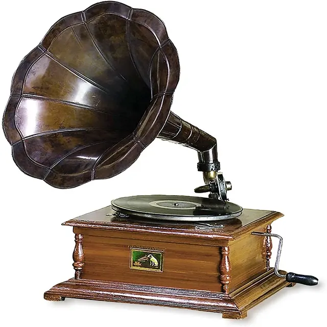 Gramophone en bois de haute qualité, pour jouer de la musique, fabriqué en inde