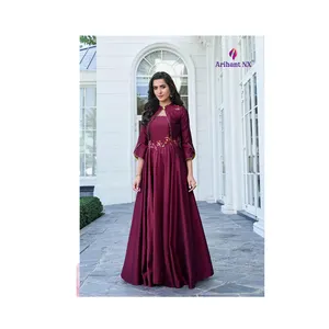 Latest Designer Collection Latest Designer Collection Long Full Sleeve Evening Partywear Gown Available At Best Wholesale Price From India Buy From The Bulk Exporter