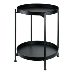 Mesa de metal hecha a mano al por mayor de diseño tradicional y moderno Mesa lateral y central de lujo con recubrimiento en polvo negro para uso doméstico - Product Image 2