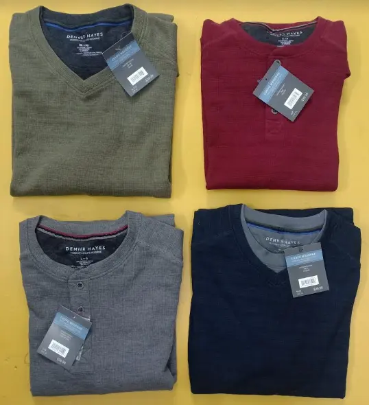 Premium Brand Labels Men's Long Sleeve Casual V-Neck & Crew Neck T Shirts Best Selling On Shopify eBay Amazon Etsy For Dropships