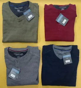 פרימיום מותג תוויות גברים של ארוך שרוול מזדמן V-צוואר & צוות צוואר T חולצות הנמכר ביותר על Shopify eBay אמזון etsy עבור וdropships
