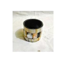 <b>Mother</b> of Pearl Napkin Holder Royal Design & Hotels Tabletop Decorate and Golden Designing Napkin <b>Ring</b> - Product Image 4