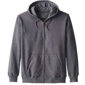 Sudadera con capucha de manga larga con cremallera completa para hombre, sudadera de lana inspirada en el atletismo, talla grande, teñido liso para otoño, OEM disponible - Product Image 1