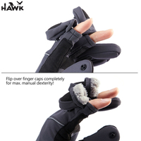 Guantes de Pesca Bass Dash Winter Pro, Aislantes, de Alta Calidad, Resistentes al Agua, para Pesca Nocturna en Clima Frío