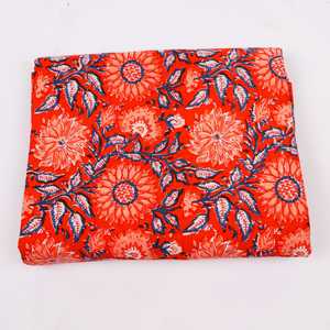 ชุดเดรสผ้าคอตตอนพิมพ์ลายดอกไม้สำหรับตกแต่งงานทำมือสไตล์อินเดีย - Product Image 2