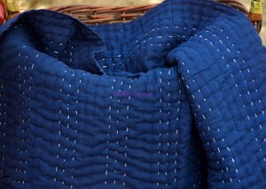 King Size Indian Handmade Reversible Cotton Blanket Wholesale Wall Hanging Decorative <b>Throw</b> - Product Image 5