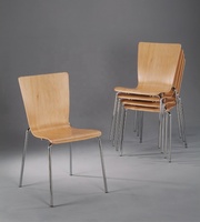Chaise de salle à manger contemporaine en bois courbé avec structure en fer, design moderne pour la maison, le bureau, l'hôtel, l'école, le restaurant, le salon