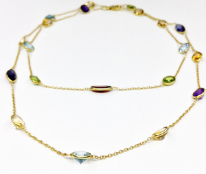 Colliers en améthyste léger, argent Sterling 925, plaqué or, vente en gros, bijoux multicolore, pierres précieuses, usage quotidien, vente en gros - Product Image 3