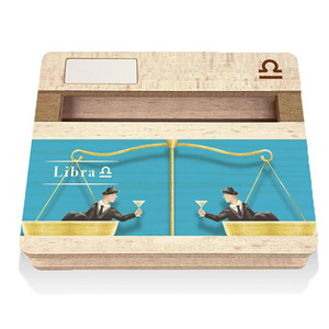 Support de charge pour téléphone portable avec diffuseur de parfum bois, haut-parleur et support pour téléphone portable, signe astrologique Libra - Product Image 2