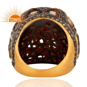 Bague dôme en diamant naturel en argent sterling 925 bijoux en diamant pour femme cadeau pour son cadeau de fête - Product Image 4