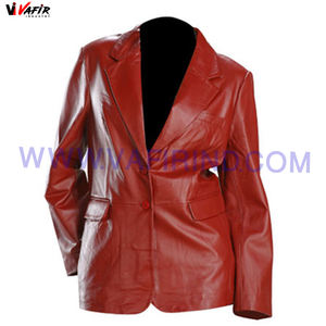 Chaqueta de cuero para mujer en Pakistán, Sialkot, chaqueta de cuero genuino - Product Image 3