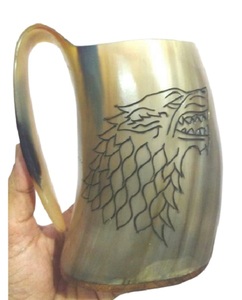 Taza Artesanal de Cuerno de Búfalo Grabada para Fiestas, Eventos, Bodas, Tazas de Cerveza Más Vendidas para Hogares y Restaurantes - Product Image 2