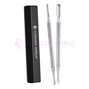 Professional 2-Piece Stainless Steel Nail Pusher and <b>Cuticle</b> Remover <b>Tool</b> Nail Art Care <b>Tool</b> for Callus Removal - Product Image 1