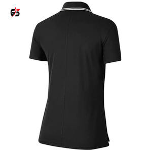 Camiseta de manga corta con cuello vuelto para mujer, camiseta informal de buena calidad con logotipo personalizado, Jersey de algodón 100%, estilo informal - Product Image 2