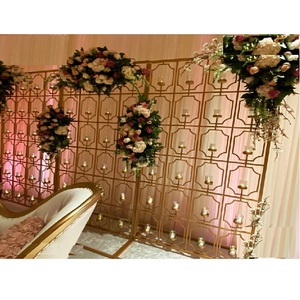 Decoración de Pared de Velas de Metal para Bodas, Fabricantes de Espléndidas Decoraciones de Pared de Velas de Hierro para Bodas, Lujosas Paredes de Velas, Decoración de Fondo - Product Image 1