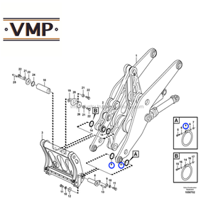 VOE 11048081 - Grattoir pour chargeuses sur pneus Volvo L90C, L90D, L120C, L120D - Pièces de machines de construction de haute qualité de la marque VMP - Product Image 3