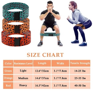 Customized Leopard Print Fabric Resistance <b>Bands</b> Elastic Anti Slip Fabric <b>Exercise</b> Resistance Booty <b>Bands</b> Wholesale Women Hip - Product Image 3