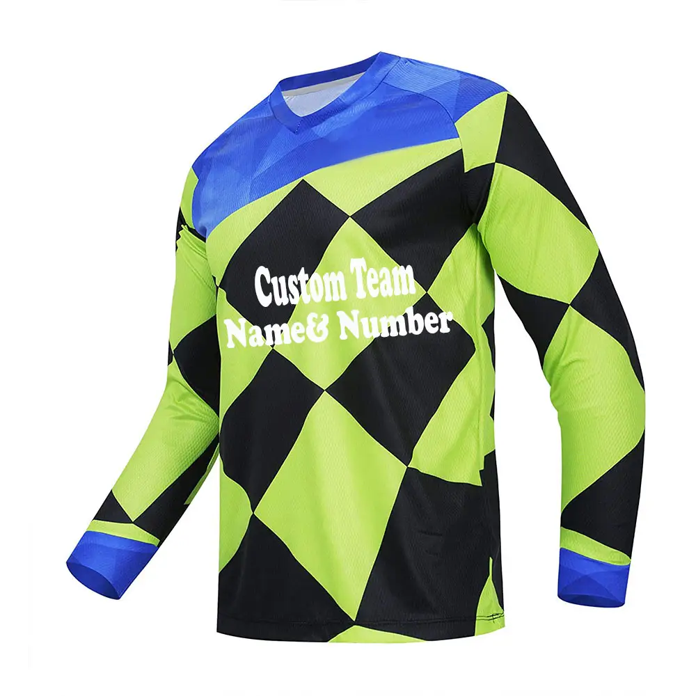 Customized Sublimation Men Motocross Motorcycle Jersey with Custom Design Relaxed Comfortable Fit In Stock