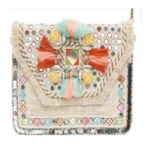 Sac à bandoulière en jute pour femme, design moderne, tendance, écologique, avec motif lettres, pour soirée, logo personnalisable - Product Image 2