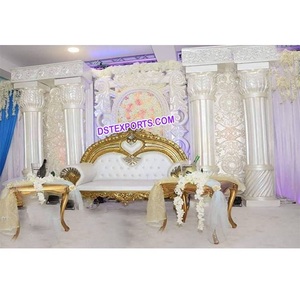 ฉากโรมันไฟเบอร์สีขาวสุดพิเศษ,ธีมโรมันสีขาวสำหรับตกแต่งเวทีแต่งงานงานแต่งแบบตะวันตกฉากโรมันไฟเบอร์ - Product Image 1