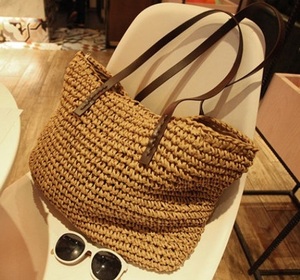 Sac de paille de raphia - Product Image 1