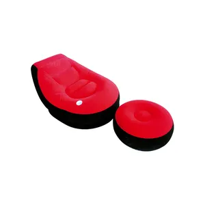 Sofá inflable para sala de estar, muebles de esquina para acampar al aire libre, popular, portátil, flocado