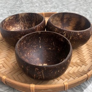 Top vendeur bol en coquille de noix de coco naturelle 100% argile jetable conception cadeau direct Vietnam grossiste - Product Image 1