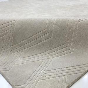 Wall to Wall <b>Large</b> Oversized Grey Color Loop Cut New Zealand Wool Modern Customized Embossed Anti Skid Handtufted <b>Rug</b> Carpet - Product Image 2