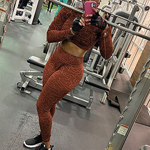 Conjunto de Yoga para mujer, ropa de entrenamiento de Color rápido, sexy, Fitness - Product Image 6