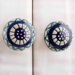 Handmade Premium Quality Multicolor Ceramic Flower Drawer Knobs Dresser Cabinet Pulls Kitchen Cupboard <b>Door</b> <b>Handles</b> Wholesale - Product Image 4