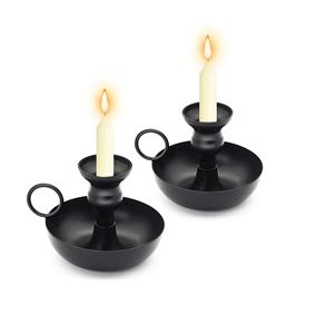 Design supérieur noir fini antique décoration de la maison exportateur en gros dernière arrivée fabricant de bougeoirs en métal d'Inde - Product Image 2