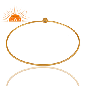 Ladies Fashion Gold Plated Silver Crystal Quartz <b>Gemstone</b> Sleek Bangle Jewelry Manufacturer Classic Collection - Product Image 3