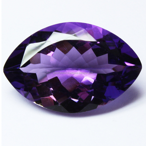 Amatista Brasileña Morada Semipreciosa al por Mayor, Gema Suelta, Forma Marquesa Redonda, Facetada, Amatista de Alta Calidad para Joyería - Product Image 3