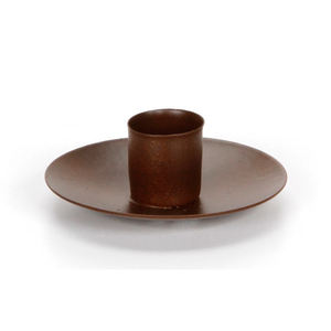 Porte-bougie de forme conique, en fer forgé noir - Product Image 1