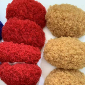 Pelucas de cabello humano Afro, cabello Natural, color rojo y dorado, 1b #1 #613 - Product Image 5