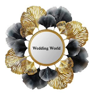 Espejo de pared de metal excelente calidad hecho a mano diseñador espejo de lujo personalizado forma diseñador al por mayor espejo de metal - Product Image 1