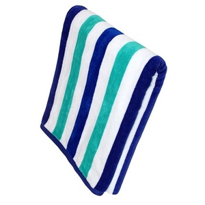 Blue <b>Striped</b> GOTS Certified Pure 100% Organic Cotton Durable Quick Dry <b>Bath</b> <b>Towels</b> 70x140cm 450 GSM Lightweight beach <b>towel</b> - Product Image 6