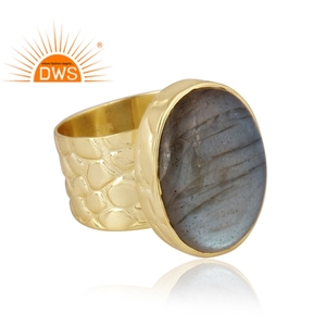 แหวนเงินแท้ประดับพลอยลาบราดอไรต์ธรรมชาติแบบซ้อนได้สำหรับผู้หญิง รุ่นยอดนิยมปี 2026 จากผู้ผลิตเครื่องประดับ - Product Image 3