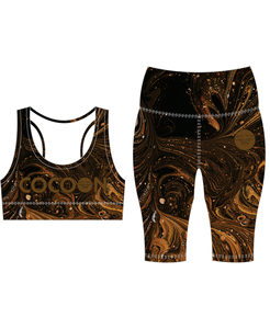 Private Label Biker Shorts Set Yoga Gym Clothes Set Two Pieces Work Out Sports Bra And Biker Shorts - Product Image 1