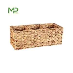 Panier de rangement tissé Nordi en gros avec poignée pratique en jacinthe d'eau - Product Image 5