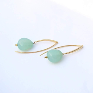 Boucles d'oreilles fantaisie en laiton et perles, bijoux pendants à la mode, nouveau design - Product Image 2