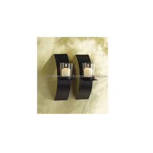 Supports de bougies votives en fer faits à la main, style antique moderne, durables, écologiques, en métal et verre, pour décoration murale et bougies chauffe-plat, pour la maison - Product Image 4