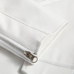 แจ็กเก็ตหนังซิปกันลมคอตั้งหนัง PU,เสื้อแจ็คเก็ตแฟชั่นดีไซน์ล่าสุดสำหรับผู้ชาย - Product Image 6