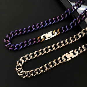 Energinox 100% النقي التيتانيوم Ti-999 هيبوالرجينيك دائم 9.5 مللي متر طوق للزينة رجالي التيتانيوم سلسلة قلادة - Product Image 5