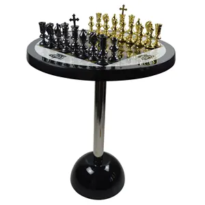 Finest Quality Metal Chess Game Shiny And Enamel Finishing Design With Solid Metal With Players Best Game For Kids