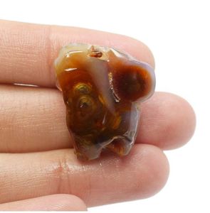 Agate de feu mexicaine naturelle, cabochon brut lisse, pierre précieuse de haute qualité, 29x23 MM, pour la fabrication de bijoux - Product Image 3